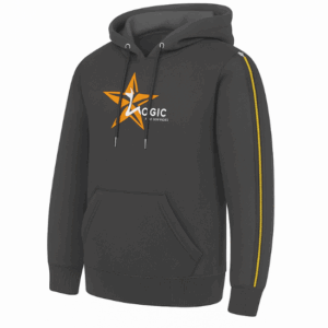 Black Hoodie with Arm Opening Zipper