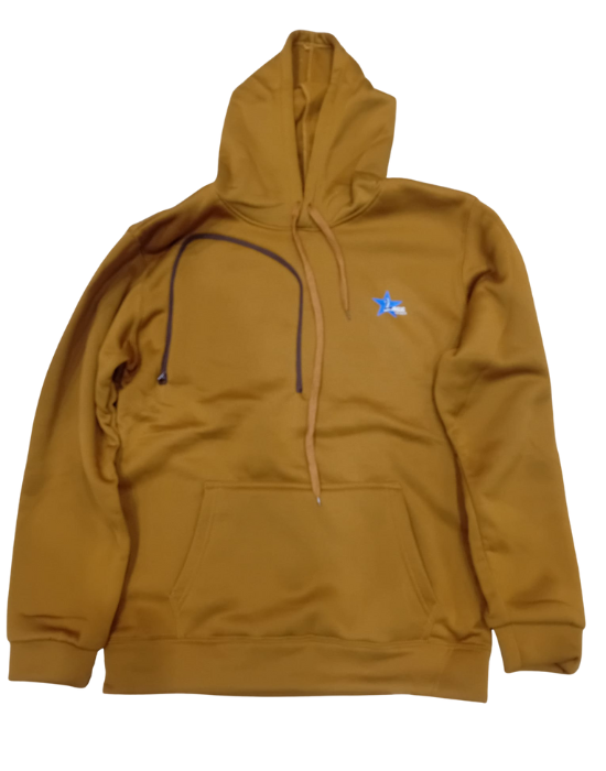 Brown Logic Hoodie with Arm Opening Zipper (Back Logo Edition)